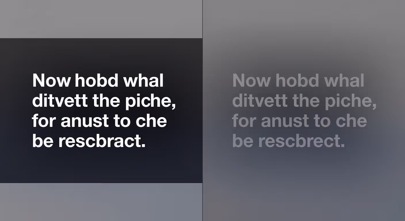 Common opacity mistake showing unreadable text versus proper implementation
