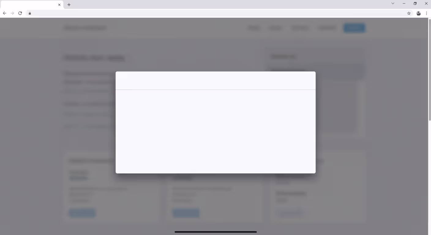 Modal dialog with semi-transparent background overlay example