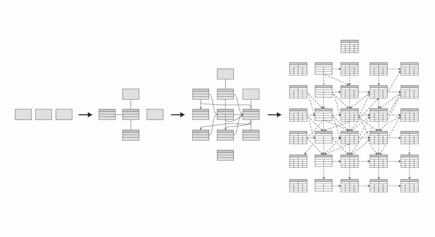 Step-by-step database diagram creation process