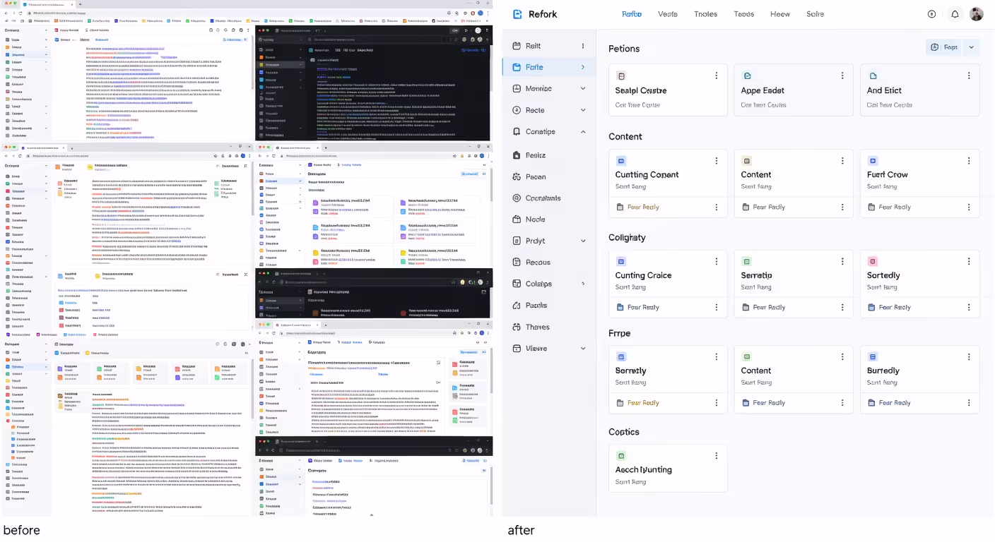 Comparison of poorly organized versus well-structured knowledge base interfaces