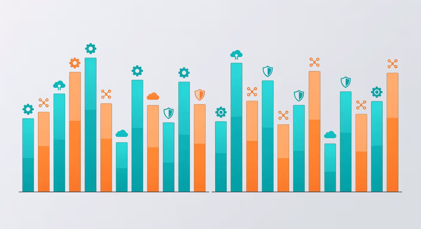Visual comparison of website platform features and capabilities