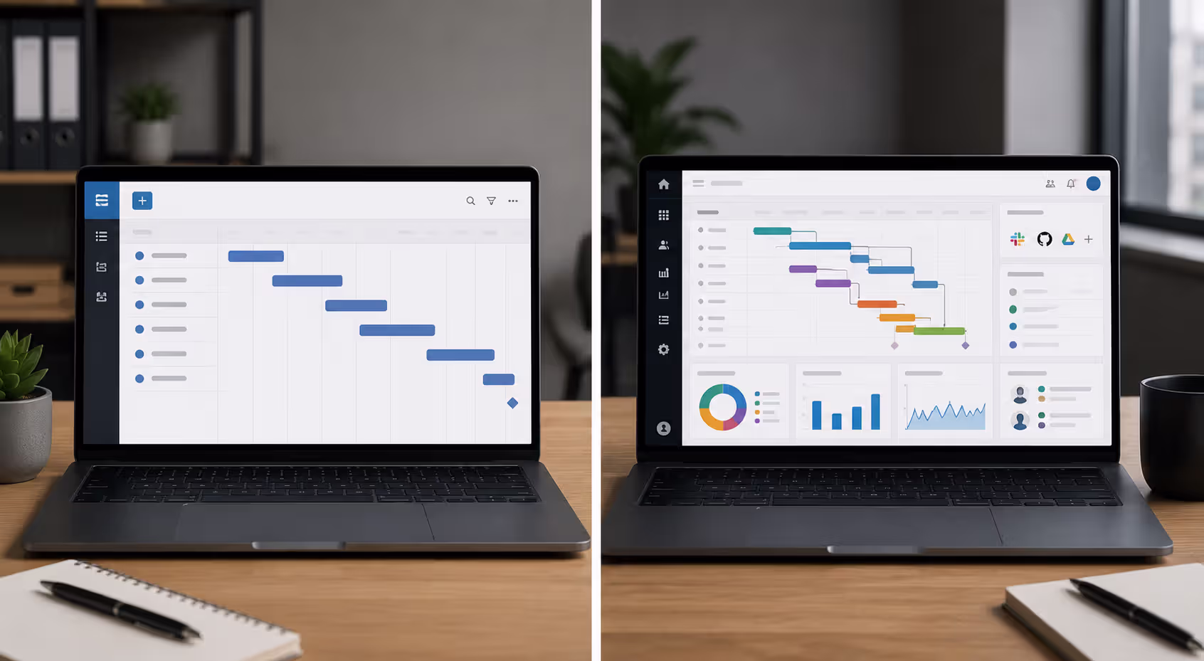 Comparison between free and paid gantt chart software