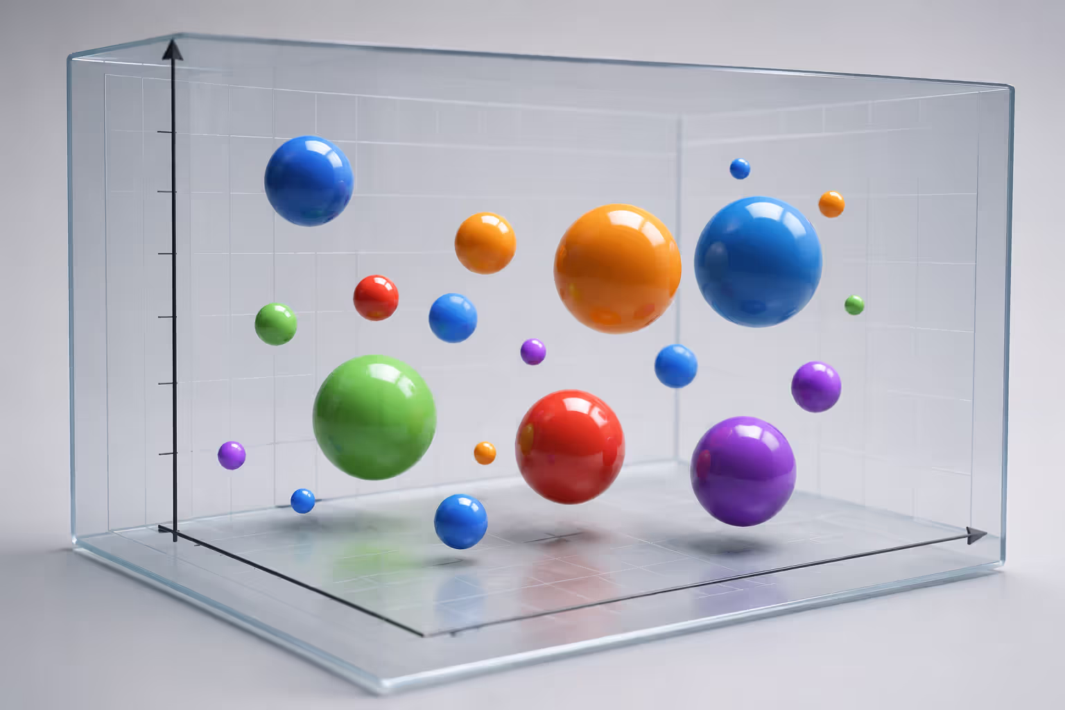 Three-dimensional representation of bubble chart data structure